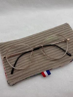 Étui à Lunettes en Velours Côtelé – Fait Main, Plusieurs Couleurs