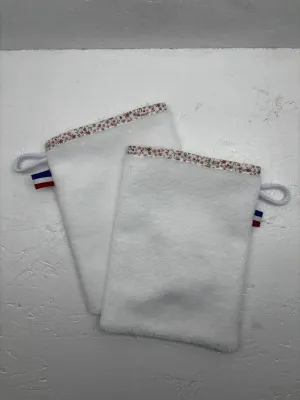 Gants de Toilette Réutilisables Coton Doux – Lot 2 – Faits Main France