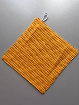 Essuie-Mains Coton Nid d’Abeille 25x25 cm – Lavable, Absorbant, Fait Main France