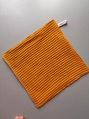 Essuie-Mains Coton Nid d’Abeille 25x25 cm – Lavable, Absorbant, Fait Main France