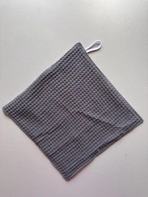 Essuie-Mains Coton Nid d’Abeille 25x25 cm – Lavable, Absorbant, Fait Main France