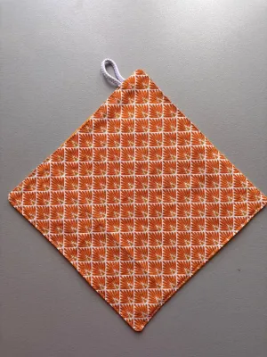 Essuie-Mains Coton Nid d’Abeille 25x25 cm – Lavable, Absorbant, Fait Main France