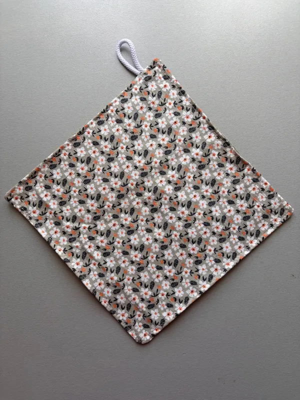 Produit Essuie-Mains Coton Nid d’Abeille 25x25 cm – Lot 2 – Lavable, Fait Main France Image
