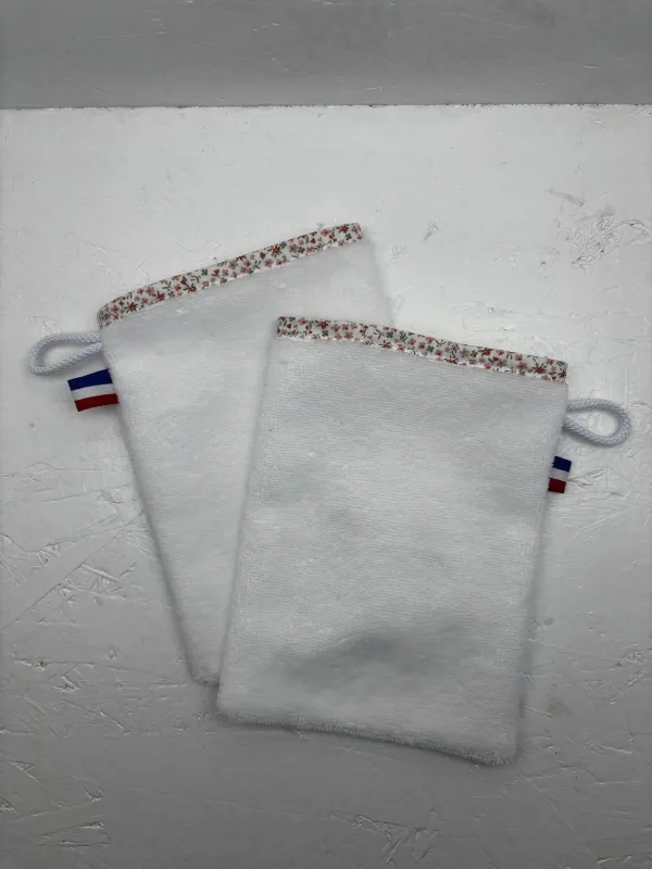 Produit Gants de Toilette Réutilisables Coton Doux – Lot 2 – Faits Main France Image